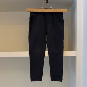 Kids Navy Pull-On Stretch Pants with back pockets